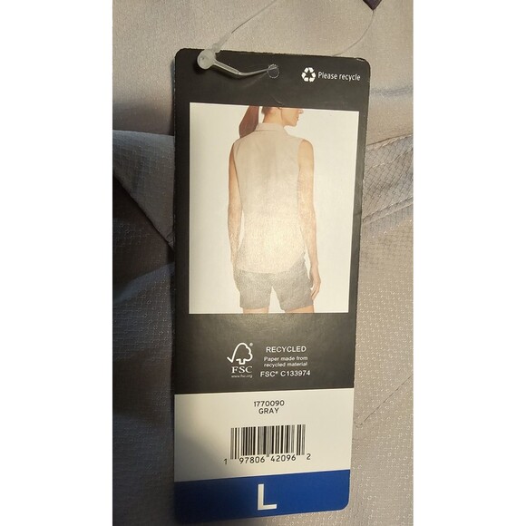 Eddie Bauer Women's Breathable Sleeveless Tech Shirt Gray Size Large NWT - Picture 7 of 10